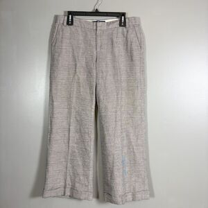 Gap Pants‎ Womens 10 Midrise Wide Leg Ankle Linen Y2K Preppy Academia Tailored